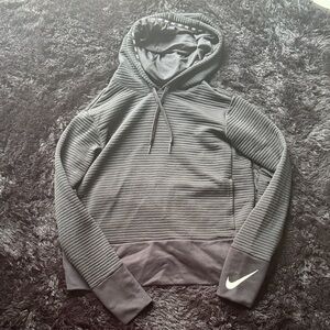 Nike Men's Charcoal Striped Hoodie